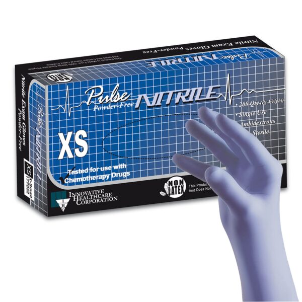 Pulse? Nitrile Exam Glove, Extra Small, Aqua Blue