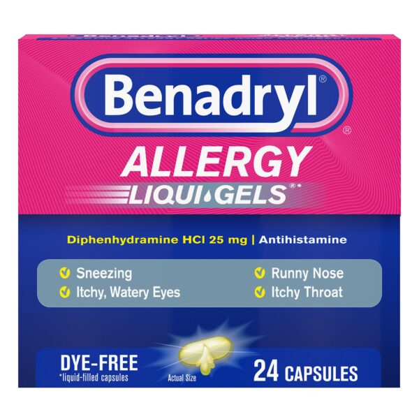 Benadryl? Allergy Liqui-Gels Dye Free