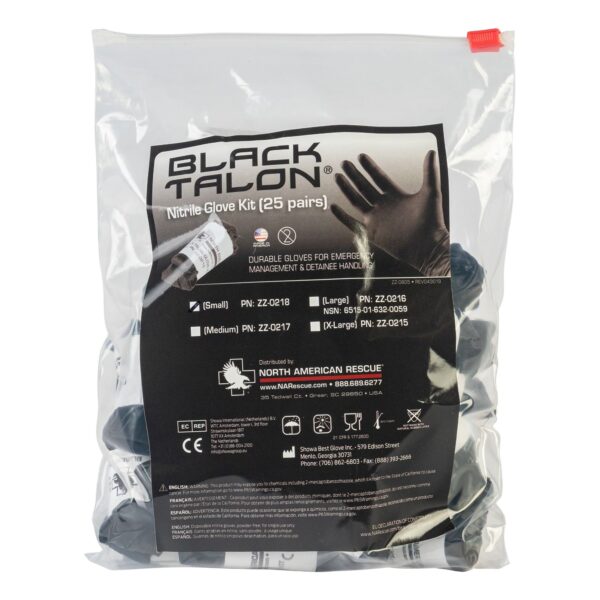 Black Talon? Nitrile Extended Cuff Length Exam Glove, Medium, Black