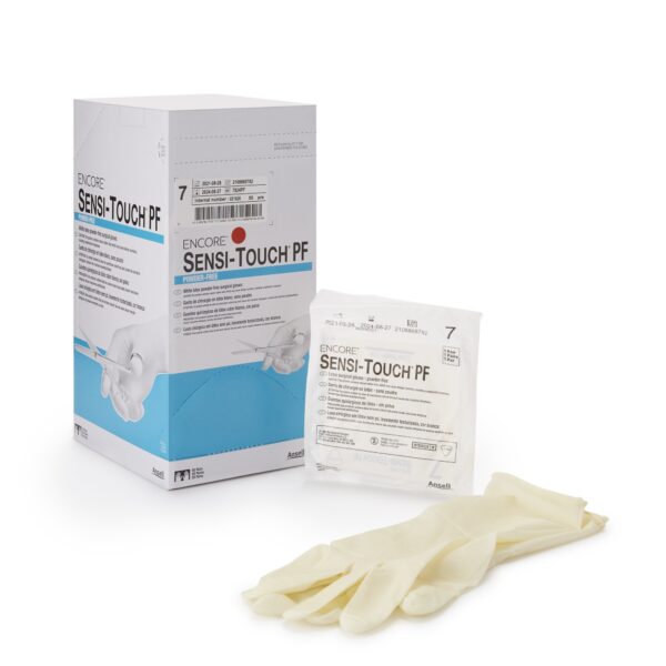 Encore? Sensi-Touch? PF Latex Surgical Glove, Size 7, Natural