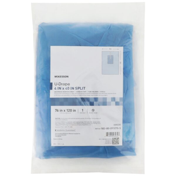 McKesson Sterile U-Drape with Split, 76 x 120 Inch