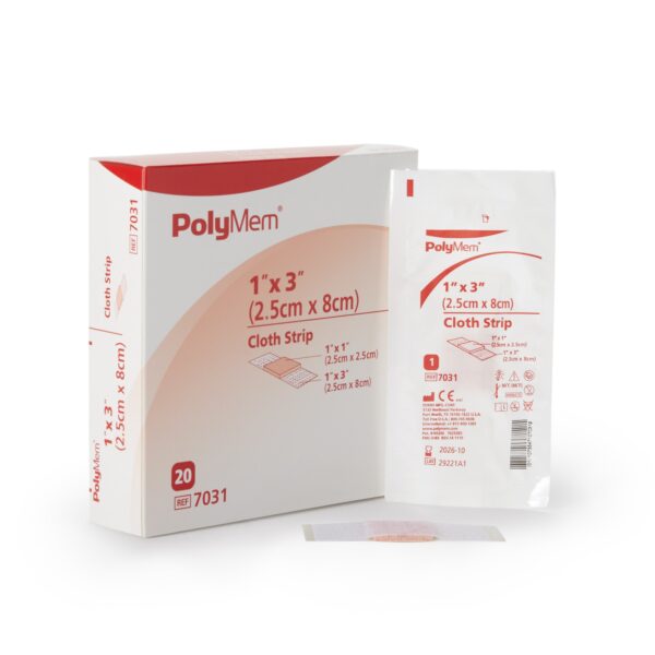 PolyMem? Pink / White Adhesive Strip, 1 x 3 Inch