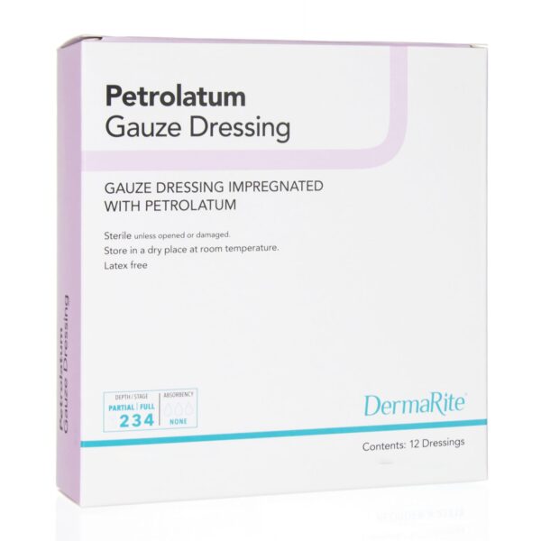 DermaRite? Petrolatum Impregnated Dressing, 1 x 8 Inch