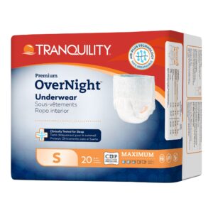 Tranquility Premium OverNight Disposable Absorbent Underwear, S