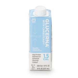 Glucerna® 1.5 Cal Vanilla High Protein Nutrition for Enhanced Glycemic Control, 8-ounce carton