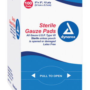 Gauze Sponges Ster-1's 4 x4  12ply Bx/100