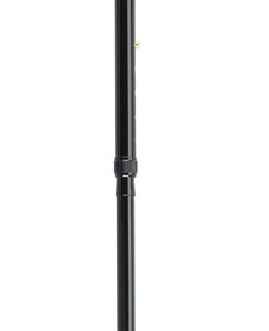Folding Cane Pistol Grip Adj. Black Floral 33 - 37