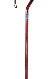 Offset Cane Alum w/Gel Grip Red Crackle