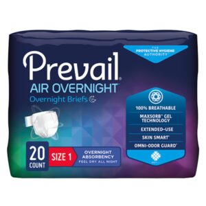 Prevail Airâ„¢ Overnight Briefs Overnight Absorbency, Size 1