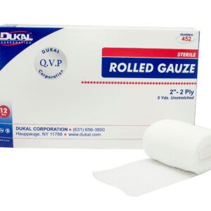 Dukal™ Sterile Fluff Bandage Roll, 2 Inch x 5 Yard, 2-Ply