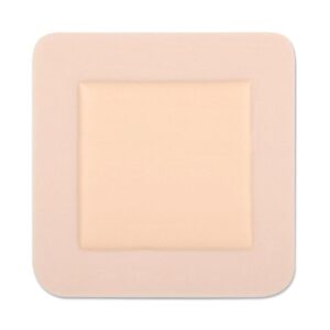 Optifoam® Adhesive with Border Foam Dressing, 4 x 4 Inch