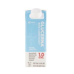 Glucerna 1.0 Cal Vanilla Specialized Nutrition for Enhanced Glycemic Control, 8-ounce carton