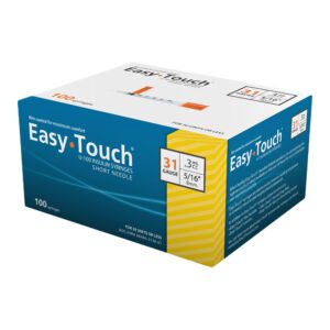 EasyTouch™ Standard 0.3 mL Insulin Syringe with Needle, 31 Gauge, 5/16 Inch