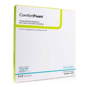 ComfortFoam™ Silicone Adhesive without Border Silicone Foam Dressing, 8 x 8 Inch