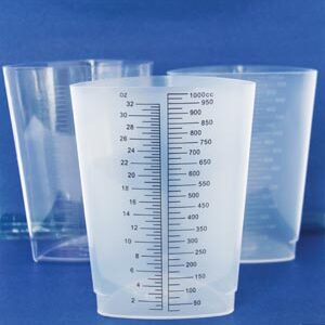 Triangular Graduates  32 oz. Polystyrene  Graduated 200/cs