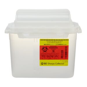 BD™ Sharps Container, 5.4 Quart, 12 x 12 x 4-4/5 Inch