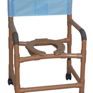 Shower Chair Wide Deluxe PVC Wood-Tone