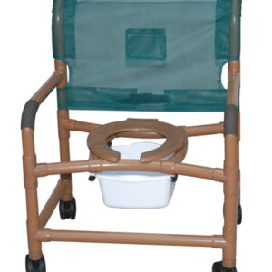 Shower Chair X-Wide PVC Deluxe Wood-Tone