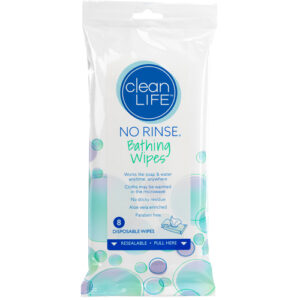 No Rinse Bathing Wipes Retail Package Pk/8