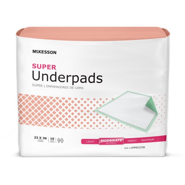McKesson Super Moderate Absorbency Underpad, 23 x 36 Inch - 150 ct.
