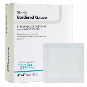 DermaRite® Adhesive Dressing, 4 x 4 Inch, White