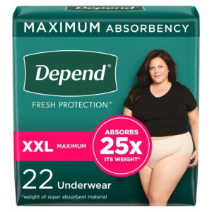 Depend® Fresh Protection™ Women's Maximum Absorbency Underwear, 2X-Large, 22 ct.