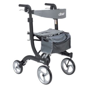 drive™ Nitro Four-Wheel Rollator, Black