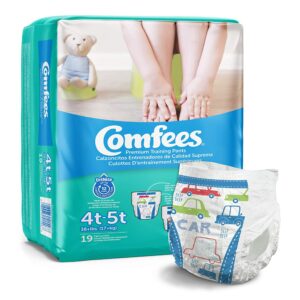 Comfees Training Pants, 12-Hour Protection, Male Toddler, 4T-5T, Over 38 Lbs