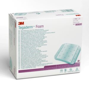 3M™ Tegaderm™ High Performance Nonadhesive without Border Foam Dressing, 2 x 2 Inch