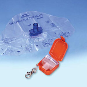 Adsafe CPR Face Shield Plus w/Mouthpc & 1-Way Valve Orange