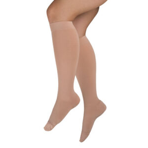 Firm Surg Wgt Stkngs 2X Beige 20-30mmHg Below Knee Clsd Toe