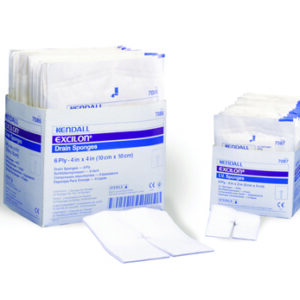 Excilon Drain Sponge 4 X 4 6ply Tray/25 pks of 2