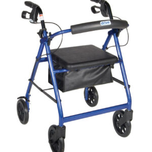 Rollator Aluminum w/Fold-Up & Remov Back Padded Seat Blue