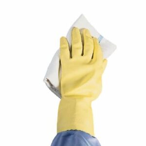 Ansell Flock Lined Glove, Medium, Yellow