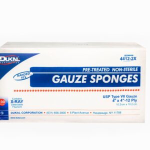 Dukal™ USP Type VII X-Ray Detectable Gauze Sponge, 4 x 4 Inch, 12-Ply