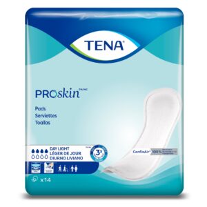 Tena ProSkinâ„¢ Day Light Bladder Control Pads, Moderate Absorbency, 13 Inch, White