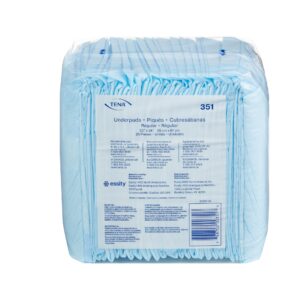 TENA Regular Underpads, Light Absorbency, Blue, Disposable, Latex-Free, 23 x 24 Inch