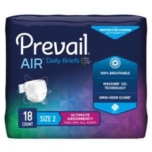 Prevail Airâ„¢ Stretchable Ultimate Plus Absorbency Briefs, Size 2