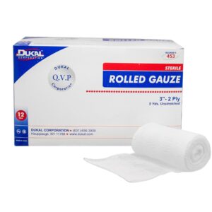Dukal™ Sterile Fluff Bandage Roll, 3 Inch x 5 Yard, 2-Ply