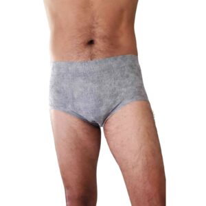 Nexwear Men's Pull-On Absorbent Underwear, Extra Large, Gray