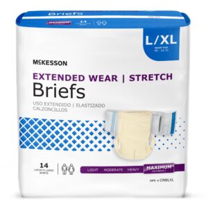 McKesson Extended Wear Maximum Absorbency Incontinence Brief, Large / Extra Large
