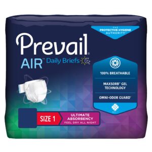Prevail Airâ„¢ Stretchable Ultimate Plus Absorbency Briefs, Size 1