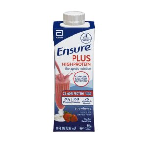 Ensure® Plus High Protein Therapeutic Nutrition Shake, Strawberry, 8-ounce carton