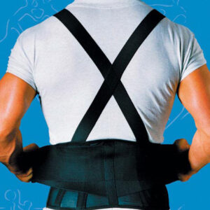 9  Back Belts With Suspenders Black X-Small  SportAid