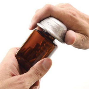 Dycem Pill Bottle Opener Silver