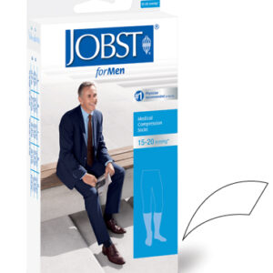 Jobst for Men 15-20 Knee Hi White Small