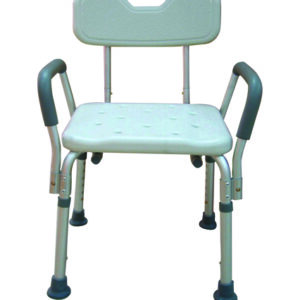 Bath Bench Adj Ht. w/Back-KD w/Remov Padded Arms (Drive)