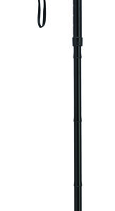 Folding Cane Alum w/Gel Grip Black