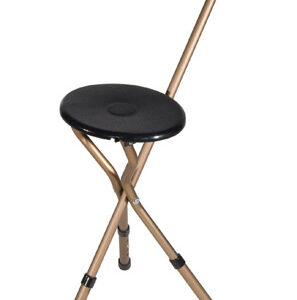 Cane Seat Adjustable w/Nylon Handle  Bronze Folding