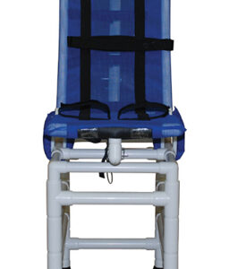 Bath Chair Articulating MedPVC Recl w/2 Base Ext & Casters
